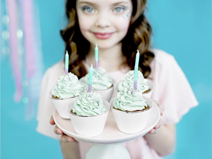 Actual product image Partydeco Candles 6cm glitter mermaid (20pcs) (20 pcs.)