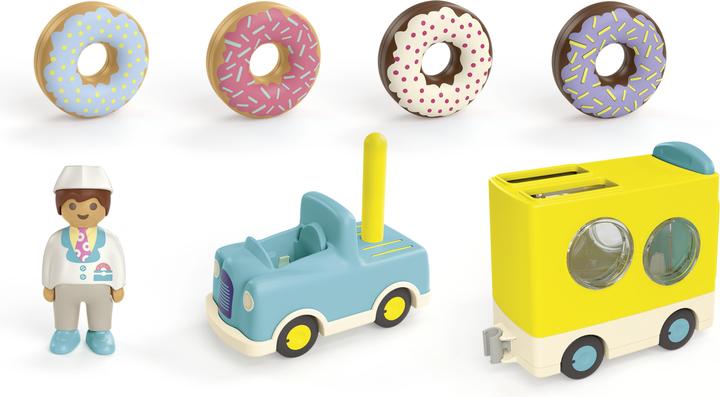 Image du produit Playmobil Verrückter Donut Truck mit Stapel- und Sortierfunktion (71702, Playmobil Junior)