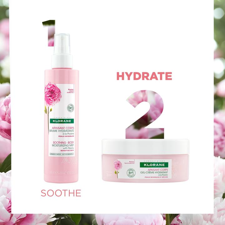 Actual product image Klorane Moisturising gel cream with peony (Body milk, 200 ml)