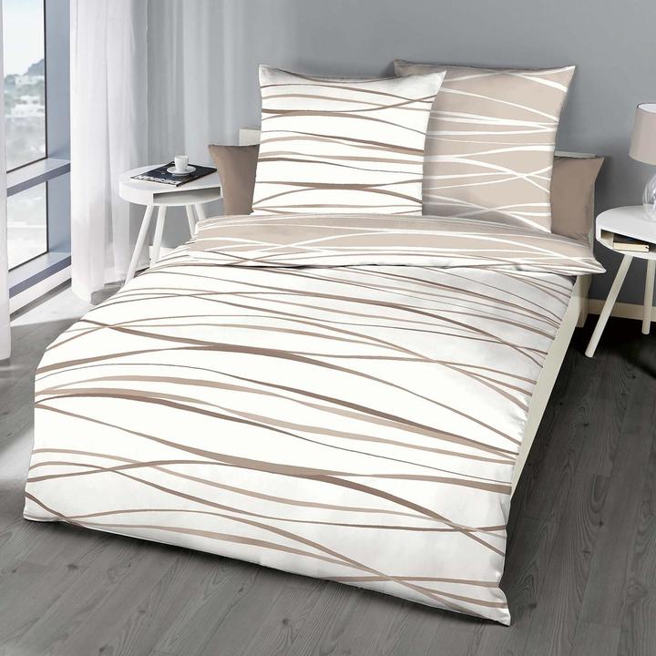 Produktbild BettwarenShop Bibermotion nature (Bettwäsche Set, 135x200 cm + 80x80 cm)