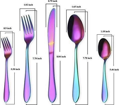 Image du produit Homquen Couverts de table aux couleurs de l'arc-en-ciel (6 pièce(s), Scoops)