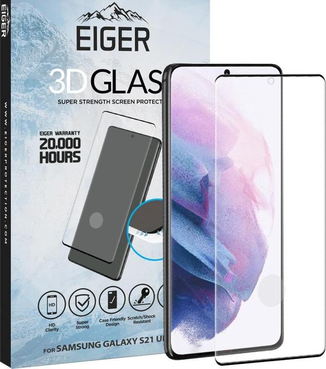 Actual product image Eiger Mountain Glass Clear Edge (1 Piece, Samsung Galaxy S21 Ultra)