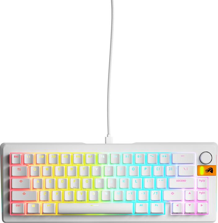 Image du produit Glorious Clavier de jeu GMMK 3 HE 65 % personnalisé - Pre-Built, ANSI (US), Fox HE Switches, blanc (US, Filaire)