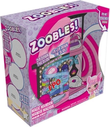 Spin Master Zoobles Magic Mansion Traumhaus zum Verwandeln mit 6 Zimmern, Rutsche und Zubehör (6061366)