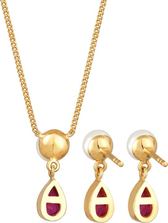 Produktbild Elli Edelstein Ohrhänger, Edelsteinkette, Perle (925 Sterling Silber, Süsswasserzuchtperlen)