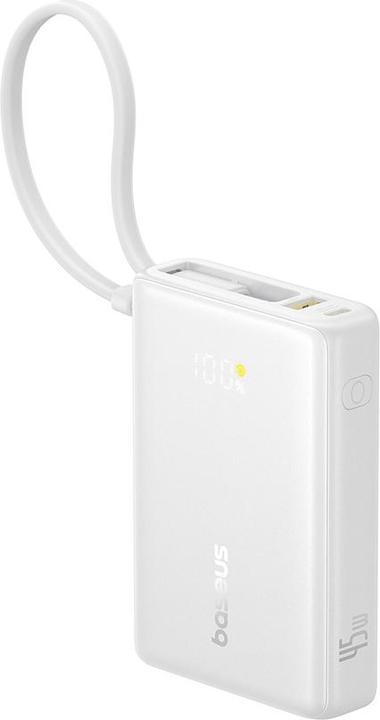 Actual product image Baseus Powerbank PicoGo Digital Display 10000mAh 45W (biały) (10000 mAh, 45 W, 45 Wh)