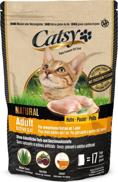 Actual product image Catsy Adult Active Cat Chicken 1kg (Adult, 1 pcs., 1050 g)