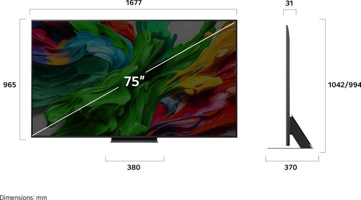 Produktbild LG TV 75QNED87A6B 75, 3840 x 2160 (Ultra HD 4K), QNED (75", QNED, 2025)