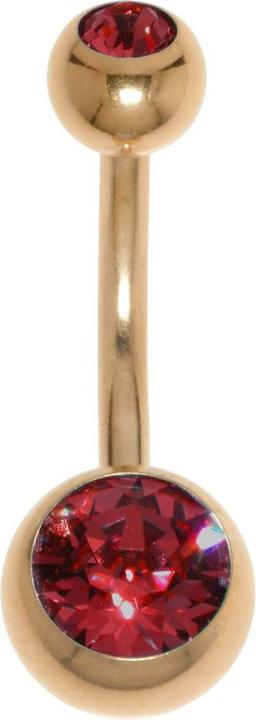 Bijouteria Bauchpiercing (Edelstahl, PVD Beschichtung, Kristall)