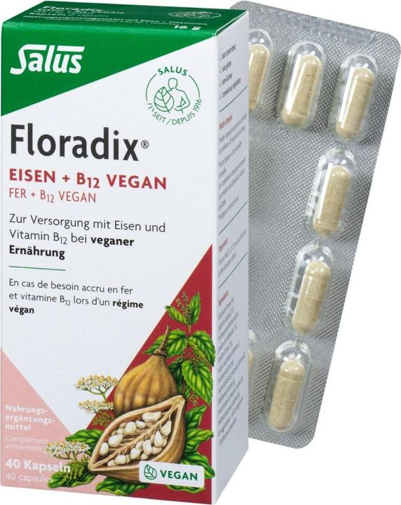 Produktbild Floradix Eisen und B 12 Vegan (1 Stück, Kapseln, 37 g)