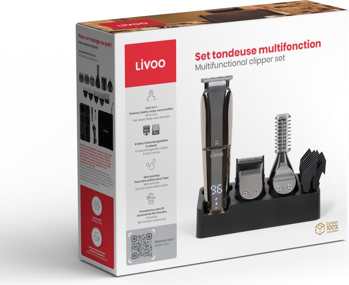 Actual product image Livoo Multifunction hair clipper and beard and body trimming set