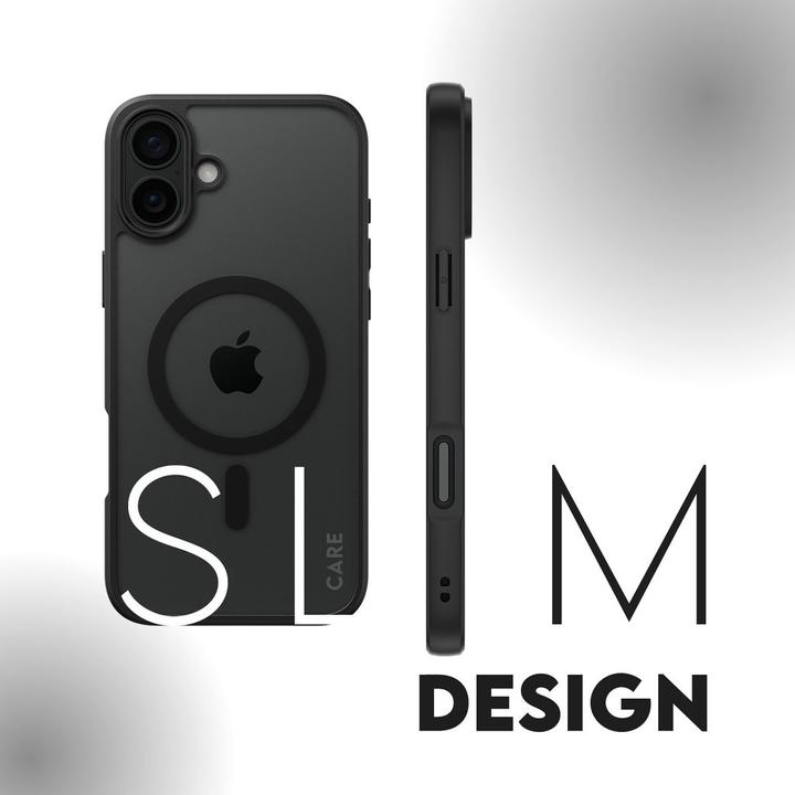 Produktbild PanzerGlass CARE by ® Flagship Case Transparent Urban Combat m. Schwarz Rahmen & MagSafe iPhone '24 6 (Apple iPhone 16 Plus)