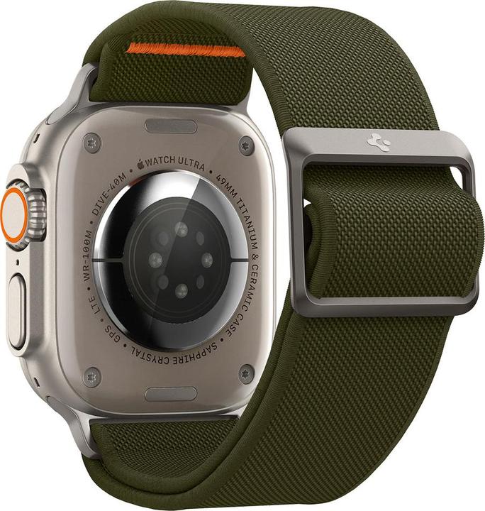 Actual product image Spigen Fit Lite Band for Apple Watch Series 42, 44, 45, 49 mm - khaki (42 mm, 44 mm, 45 mm, 49 mm, Nylon, Fabric, Stainless steel)