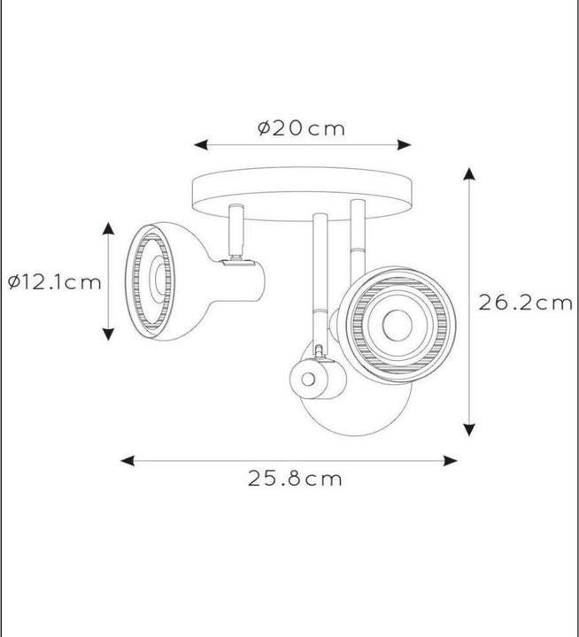 Image du produit Lucide SENSAS - Plafonnier - Ø 25,8 cm - 3xES111 - Vert 30997/13/33 (GU10)