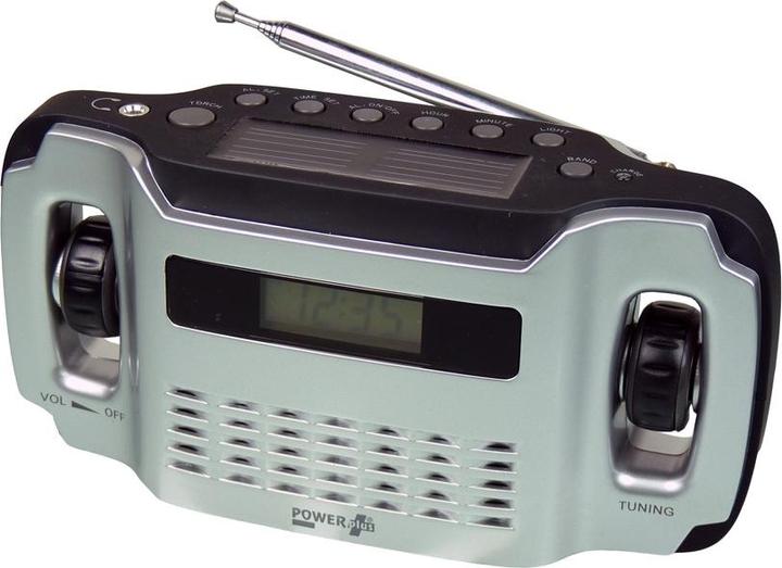 Powerplus Solar Solar - dynamo - USB-powered LCD AM/FM radio with integrated torch
