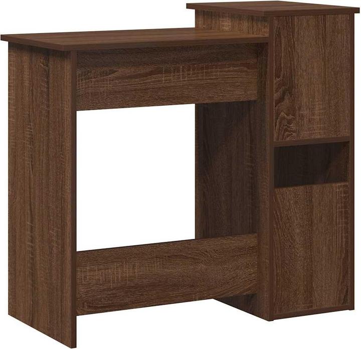 Produktbild VidaXL Schreibtisch mit Regal Braun Eichen-Optik 84x40x78 cm Bürotisch Tisch