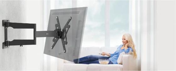 Produktbild Hama TV-Wandhalterung FULLMOTION, 400x400, 165 cm (65"), extra langer Arm, slim (Wand, 65", 50 kg)