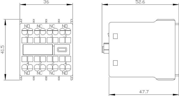 Nutritional values and ingredients Siemens Auxiliary Switch Block 2NO+2NC