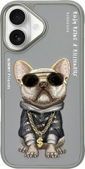 Immagine prodotto Dog & Bone Nimmy case iPhone 16 6.1" gray Glasses Cool Dog (Apple iPhone 16)