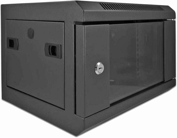 Actual product image Delock Wall cabinet 10 with glass door 10 / 4U / Black (4 RU, 10 inch rack)