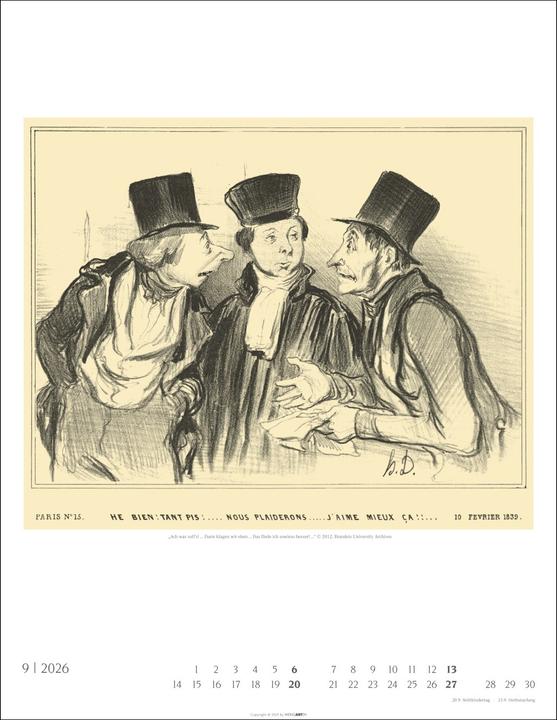 Immagine prodotto Honoré Daumier: Die Juristen Kalender 2026 (34 x 44 cm, Tedesco)