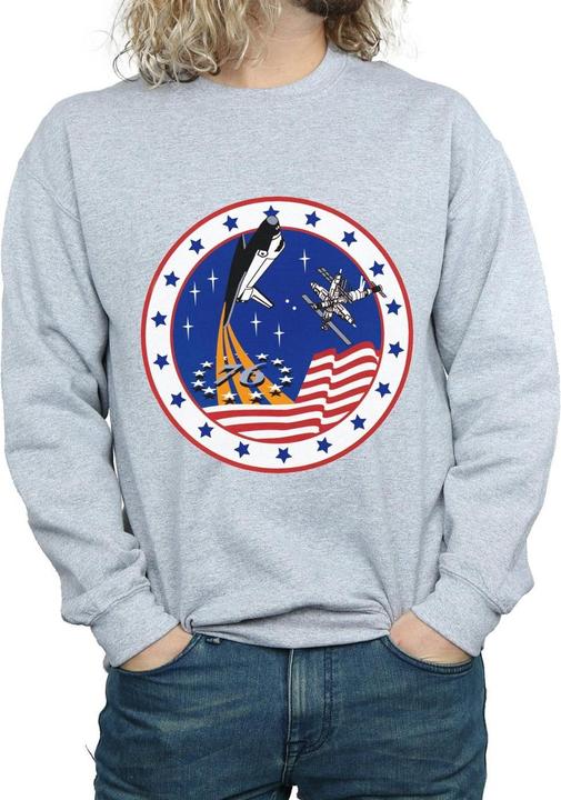 Actual product image Nasa Mens Classic Rocket 76 Sweatshirt (XL)