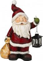 Produktbild IKO Nikolaus stehend mit Laterne für Teelicht in Hand