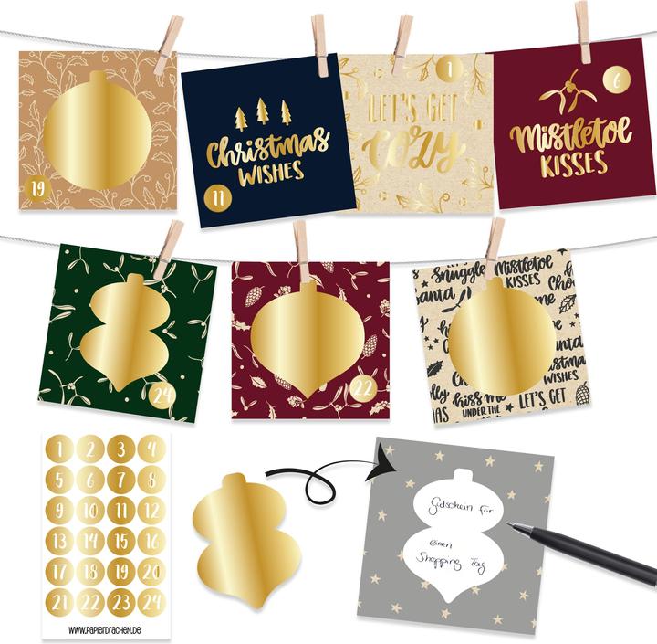 Papierdrachen Scratch-off Advent calendar
