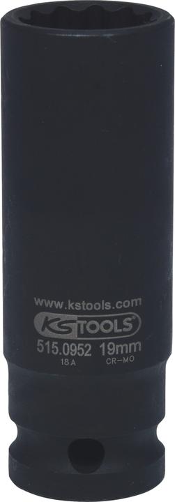 Actual product image KS Tools 1/2" power socket long (19 mm)