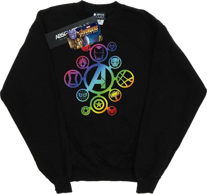 Actual product image Boys Avengers Infinity War Rainbow Icons Sweatshirt (140, 146)