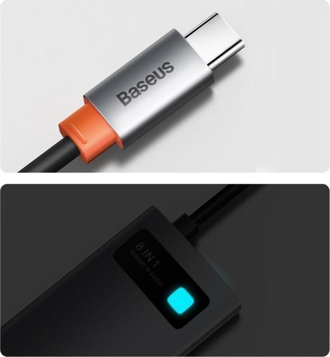 Image du produit Baseus Série Gelam en métal (USB-C, 8 Ports)
