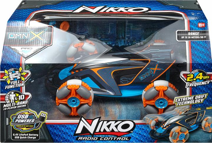 Productafbeelding Nikko 10051 Omni X, Afstandbestuurbare RC Auto, Raceauto tot 14 km/u, Multidirectionele Wielen voor...