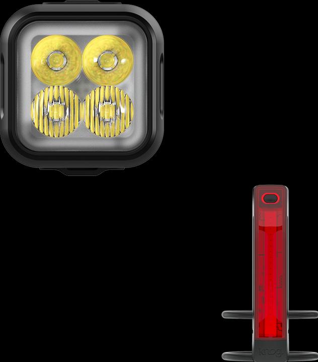 Actual product image knog. Blinder 600 & Plus Rear (600 lm, 20 lm)