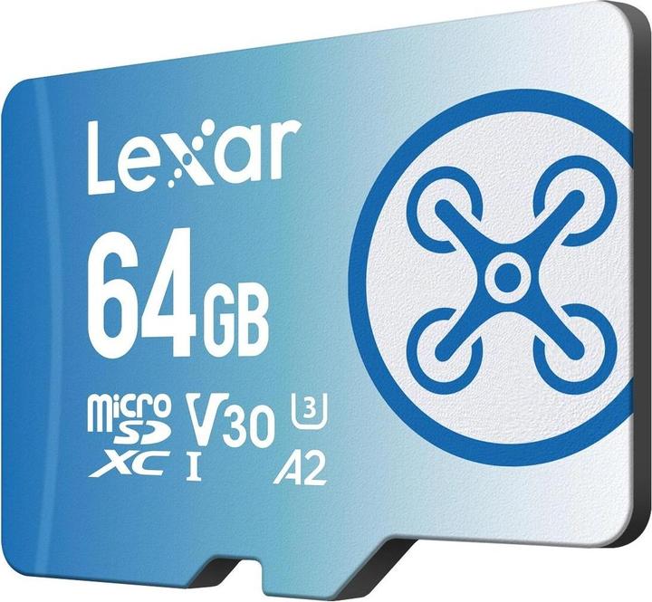 Image du produit Lexar High Performance MicroSD FLY (64 Go, microSDXC, U3, UHS-I)