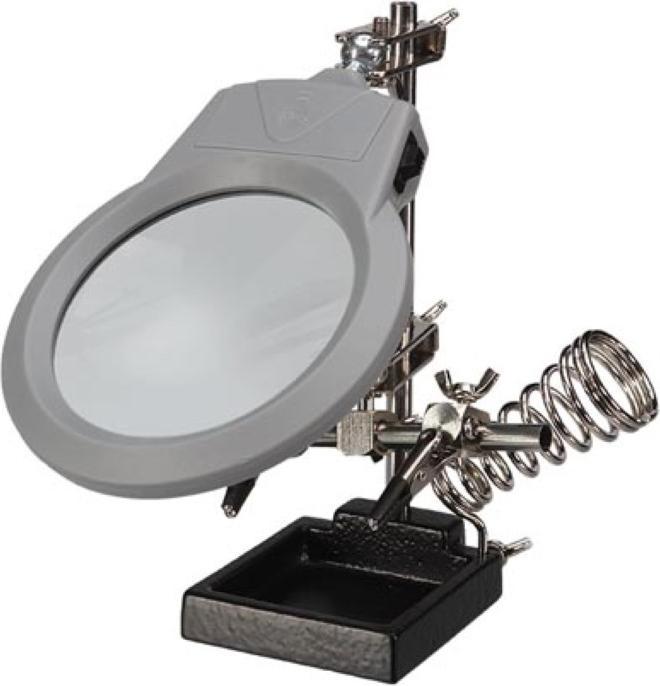 Actual product image Velleman Helping Hand With Magnifier, LED Light And Soldering Stand (Magnifier lamp)