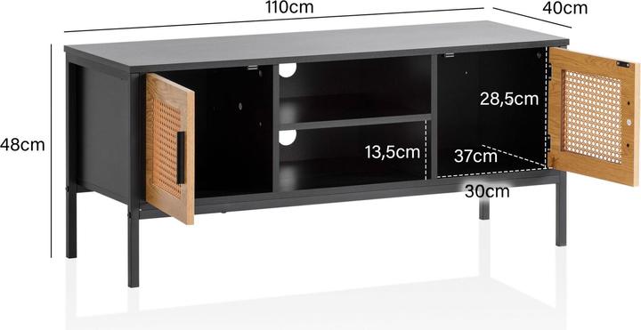 Image du produit FineBuy Table basse FB100070 MDF Noir
