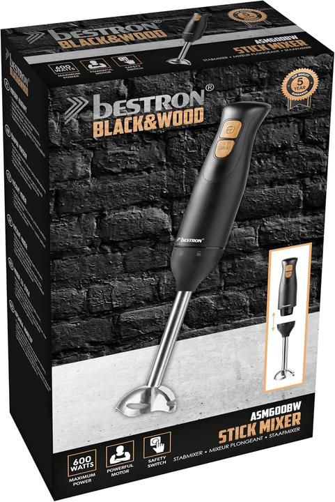 Immagine prodotto Bestron Frullatore a mano, serie Black & Wood