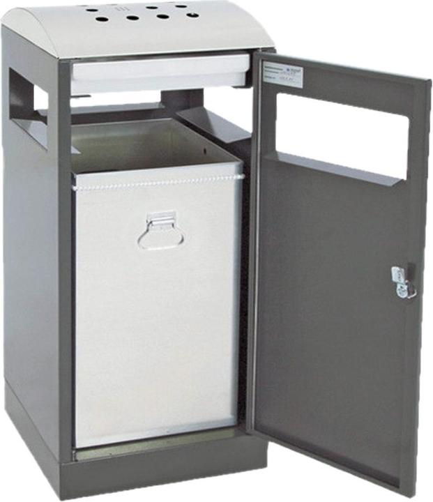 Image du produit Collecteur de déchets avec cendrier, capacité 90 l, anthracite. (90 l)