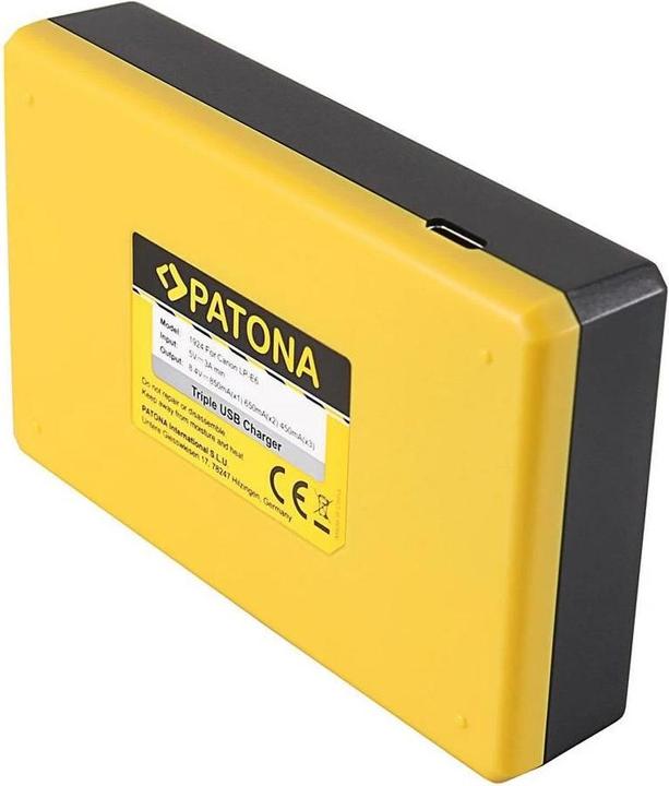 Actual product image Patona Triple charger Canon LP-E6 (Camera battery charger)