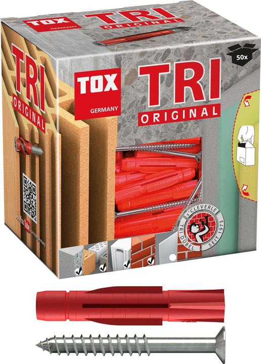 Actual product image Tox All-purpose dowel Tri 6x51 mm, incl. screw 50 pieces (50 pcs.)