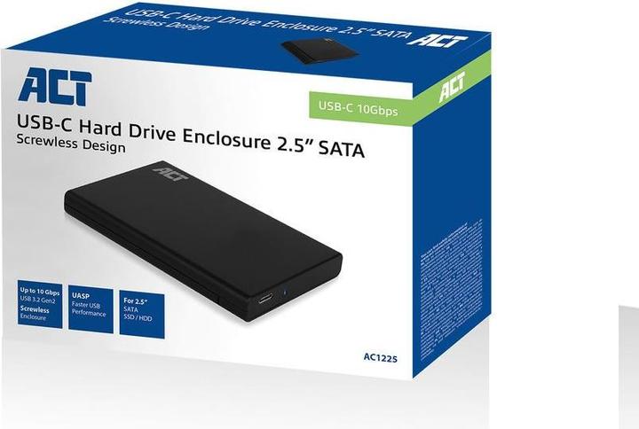 Produktbild 2.5" SATA hard drive enclosure, screwless, USB-C 3.2 Gen2 (2.5")
