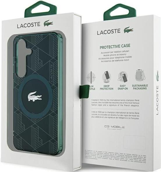 Produktbild Lacoste LCHMSUBSE S921 zielony/green hardcase IML Blend Monogram MagSafe (Samsung Galaxy S24)