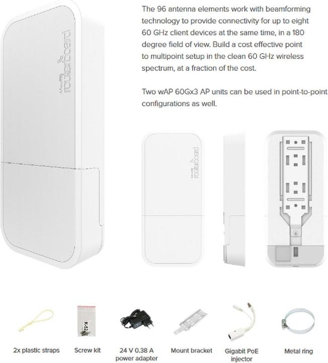 Produktbild MikroTik wAP 60Gx3 AP: WLAN-AD Base Station