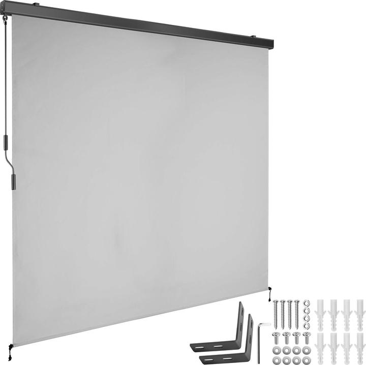 tectake Tenda verticale Eloise con 2 supporti a parete