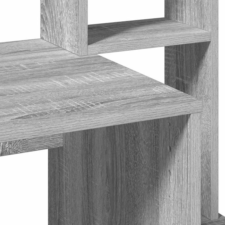 Produktbild VidaXL Schreibtisch mit Regal Grau Sonoma 100x45x140 cm Holzwerkstoff (100 x 45 x 140 cm)