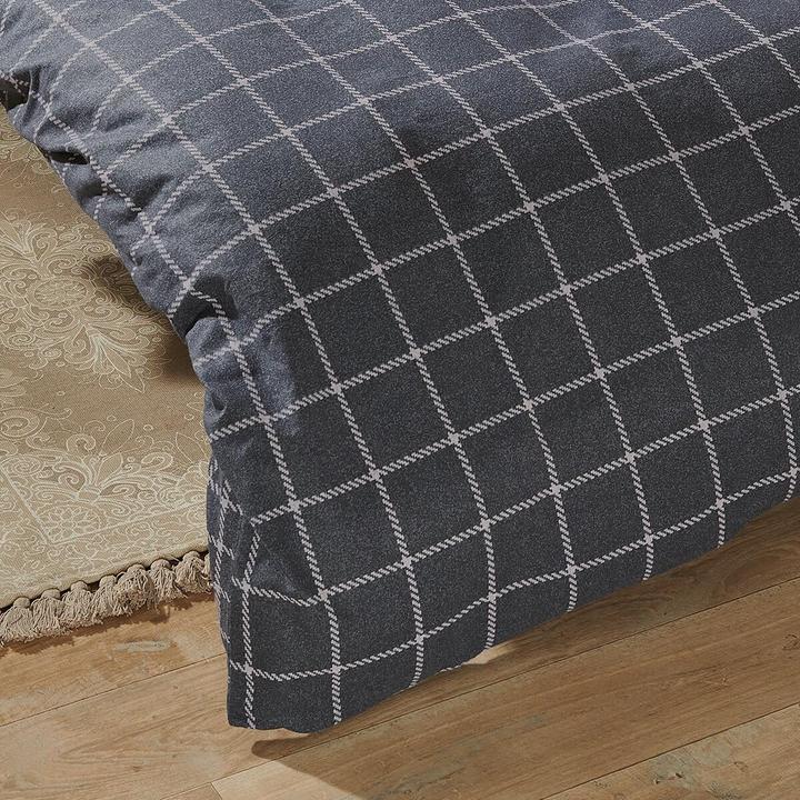 Produktbild Traumschlaf Karo anthrazit (Bettwäsche Set, 80 x 80 cm, 200 x 220 cm)
