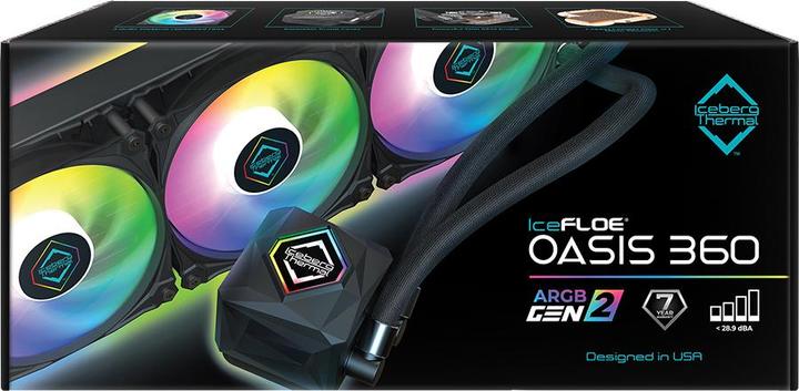 Actual product image Iceberg Thermal IceFLOE Oasis ARGB AIO cooling system