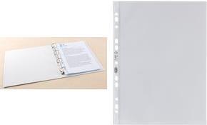 Elba Premium brochure cover, DIN A4, PP, 0.12 mm, crystal clear, open top, Euro perforation, reinforced (A4, 100 x)