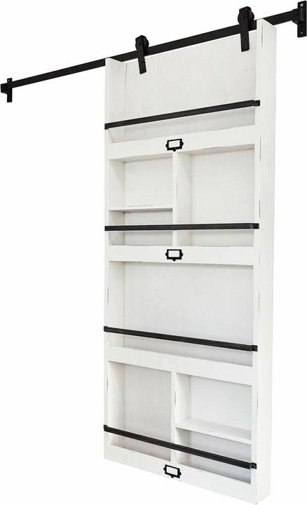 Image du produit Loberon Porte coulissante Besançon blanc/noir