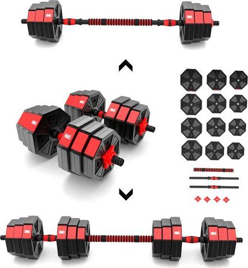 Immagine prodotto HMS Sgc20 Bilanciere E Manubri Compositi Da 20 kg (4 x 2 kg, 4 x 1,5 kg, 4 x 1,25 kg)